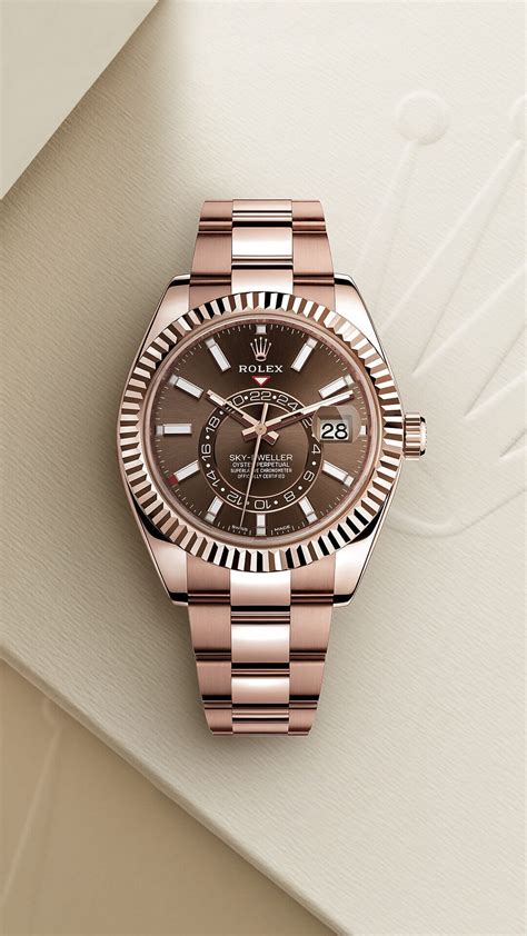 rolex everose sky dweller|everose gold vs yellow rolex.